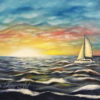 Atlantic Sunrise - Oceanscape Art Print by Artist Brandi Bruggman