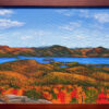 Autumn View of Lake George from Cat Mountain Summit in Bolton Landing, New York. Original Acrylic Painting on Stretched Canvas by Brandi Bruggman.