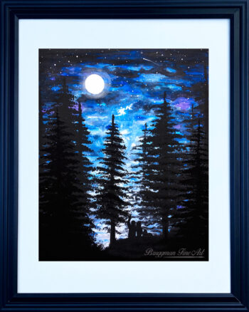 Full Moon Date Night - Nightscape Art Print by Artist Brandi Bruggman