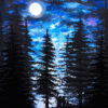 Full Moon Date Night - Nightscape Art Print by Artist Brandi Bruggman