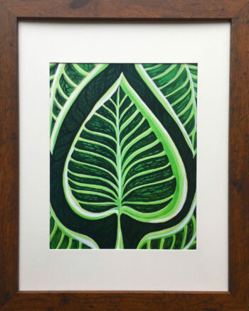 Northern Catalpa Leaf Art Print Home Decor by Brandi Bruggman.