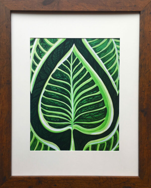 Northern Catalpa Leaf Art Print Home Decor by Brandi Bruggman.