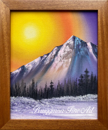 Rise Colorful Mountain Landscape Original Oil Painting on Hand-Stretched Canvas by Artist Brandi Bruggman