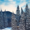 Snowy Trail for Two, an Adirondack winter landscape art print by Artist Brandi Bruggman.