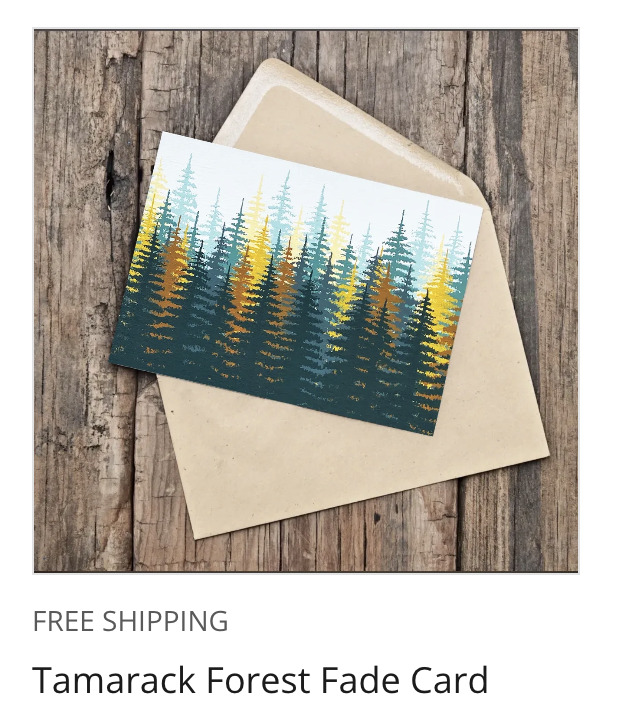 tamarack forest fade card